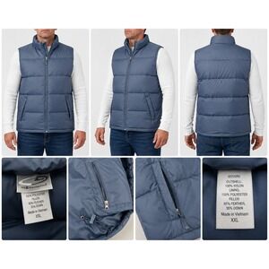 Champion C9 Mens XXL Blue Puffer Vest Down Feather Insulated Ripstop D3282